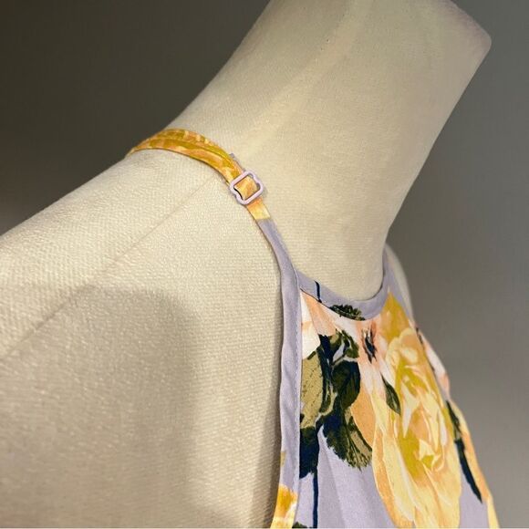 Speechless adjustable straps mini floral halter skater style sundress - Picture 2 of 15